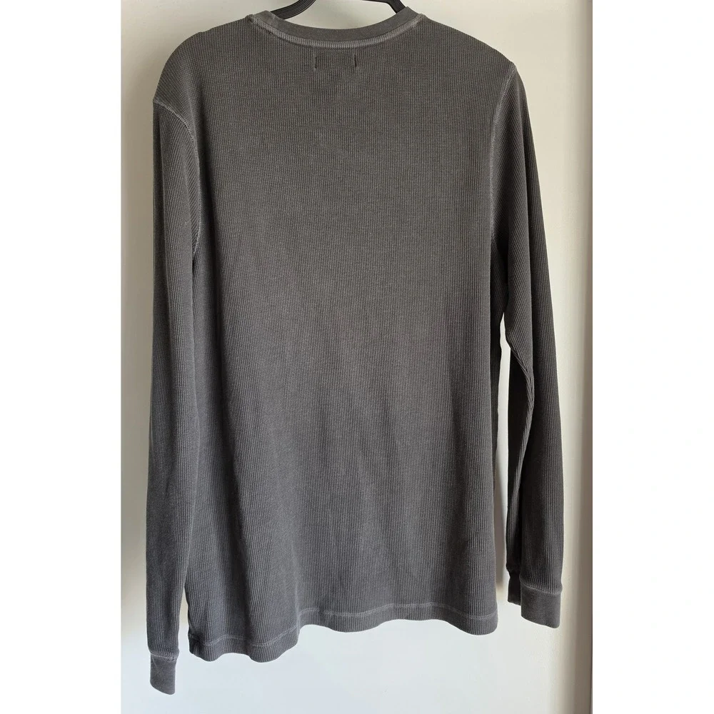 Treasure & Bond Men Long Sleeve Crew Neck Top Size M Grey Solid Shirt Tee
